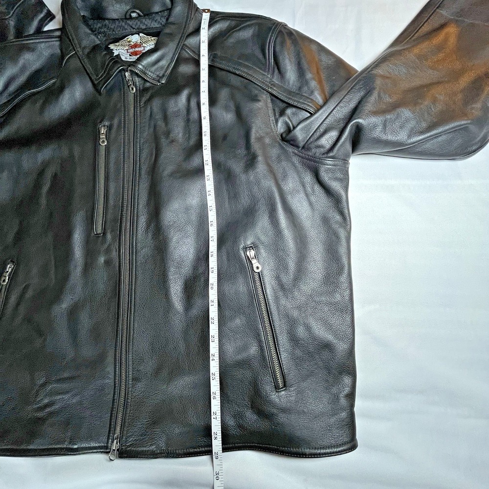 Harley Davidson Mens Roadhouse Black Leather MOTORCYCLE Jacket 3XL 97072-09VM - Picture 15 of 16